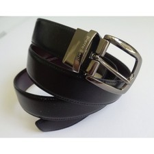 Pierre Cardin Men's Belt Black Size 42 Made in USA Silver Buckle