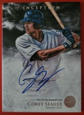 2013 TOPPS BOWMAN INCEPTION COREY SEAGER PROSPECT AUTO MNT/NRMNT COND. ⚾️
