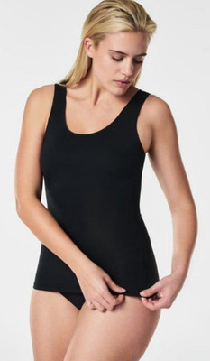Spanx Size XS Black Hollywood Socialight Opaque Tank Top Shapewear NEW