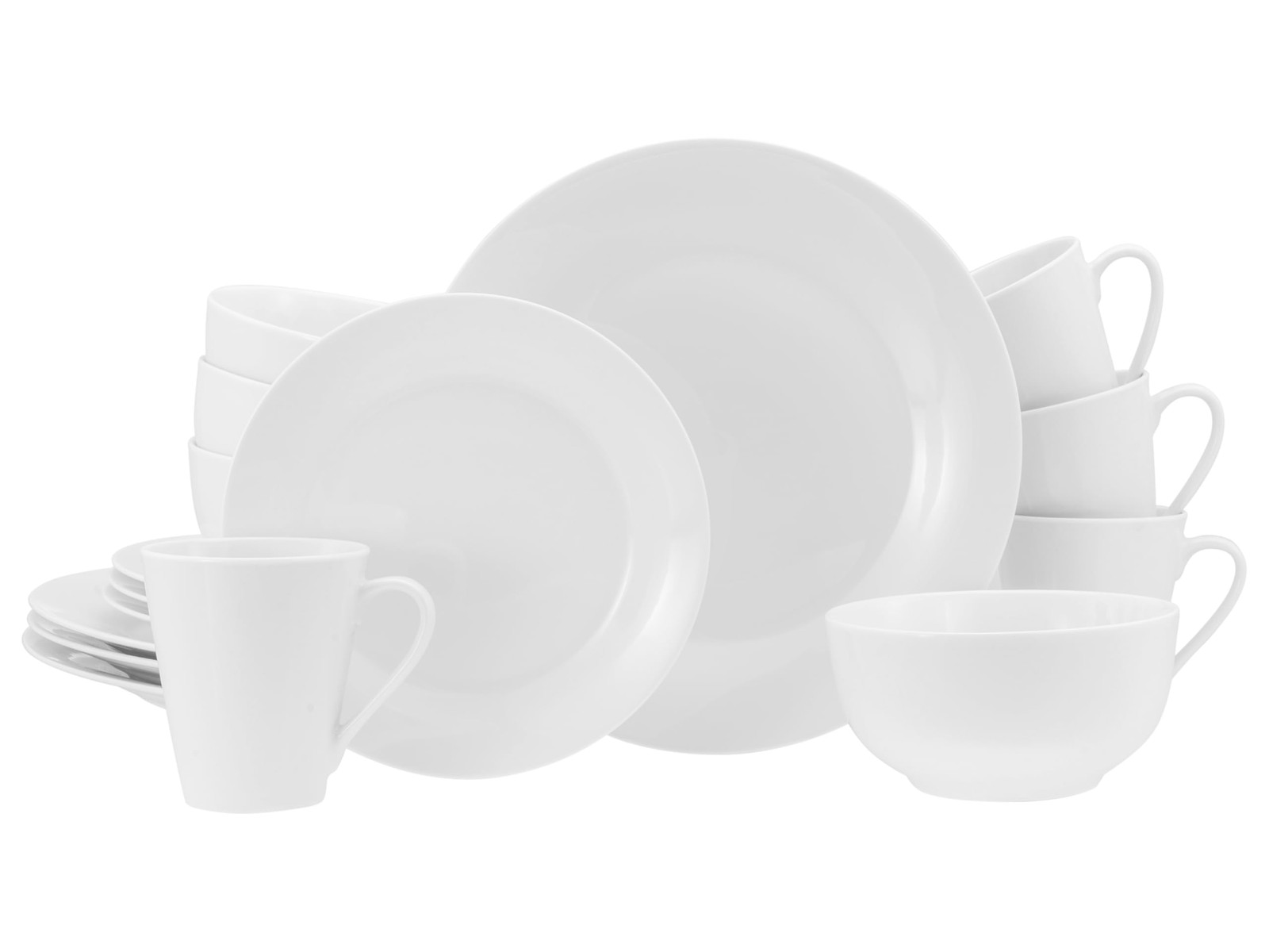 CreaTable 24537 Base Weiss 16-tlg 4 Personen Kombiservice Komplettservice 14790₽