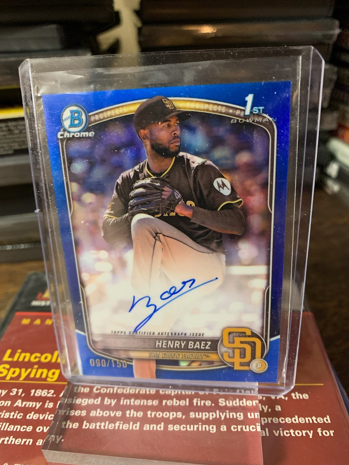 Henry Baez 2025 Bowman Chrome True Blue Refractor 1st Auto /150 #CPA-HBA