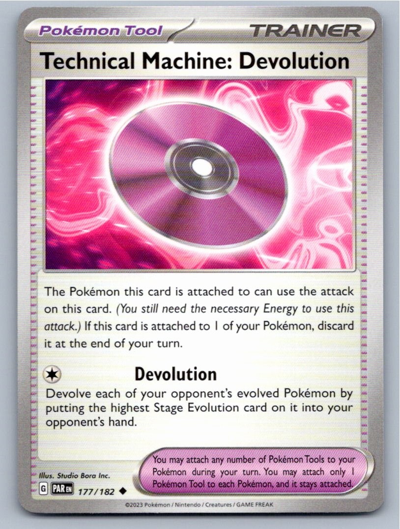 POKEMON TECHNICAL MACHINE: DEVOLUTION PARADOX RIFT 177/182 NM A42722 FREE S&H