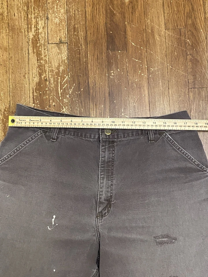 Pantalones Cortos Carpintero De Colección Carhartt B30 MCH Desteñidos Marrón Lona Talla 36 Foto 4 de 4