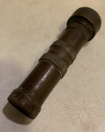 Vtg Rainboy 4” Solid Brass Garden Water Hose Nozzle (Nelson) - Picture 3 of 6