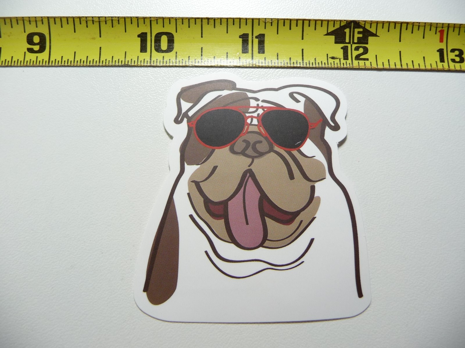 Bulldog Cool Sunglasses Decal Sticker for Dog Lovers and Best Friends