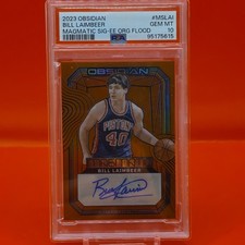 2023 Obsidian Bill Laimbeer Magmatic Signature Orange Detroit Pistons Autograph
