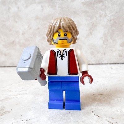 LEGO Castle cas594 Schmied Schmied Schmied Minifigur Set 31168 Mittelalter Pferd Ritter