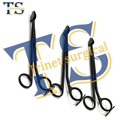 set of 3pcs Trepsat Facial Flap dissector scissors,10mm,15mm,20mm length Black - Picture 2 of 3