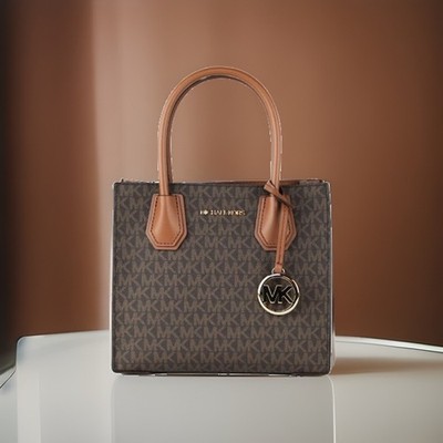 Michael Kors Mercer Medium Messenger Crossbody Satchel Bag - Brown nwt