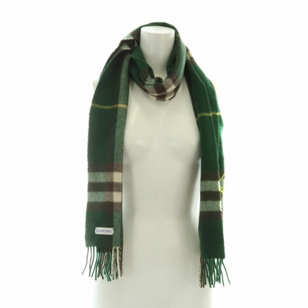 Burberry scarf fringe plaid cashmere logo dandelion