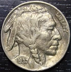 1937 P Buffalo Nickel 5c US Coin Philadelphia Mint "Toned"
