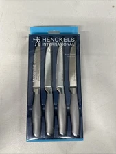 Henckels Modernist Steak Knife Set of 4, Silver, Stainless Steel New Without Box