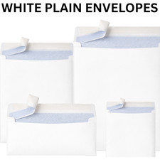 Buste bianche lisce forti autosigillanti qualità 90 GSM A4 A5 A6 DL dimensioni lettere