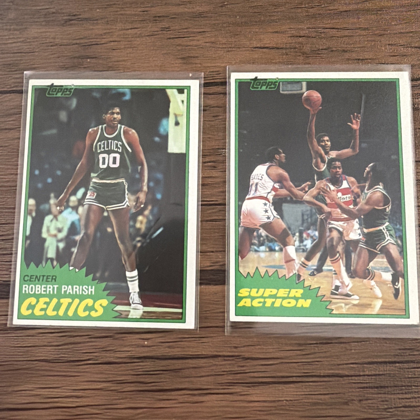 1981-82 Topps - Robert Parish #6 and #108 Super Action