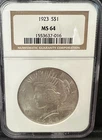 1923-P Peace Dollar NGC MS64 $1 Silver