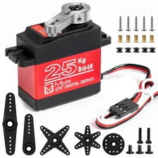 25KG High Torque RC Servo, Miuzei Waterproof Servo Motor Compatible with... 