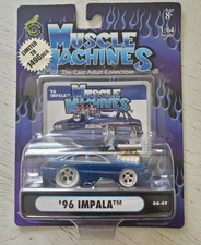 Pneumatici Muscle Machines 1:64 '96 Chevrolet Impala Blu Bianco 1 di 1496 Chase