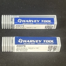 Harvey Tool 20079 Micro Drill Bit 0.0079 in (≈ 0.20 mm) Quantity 2  