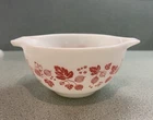 Vintage Pyrex Cinderella Mixing Bowl Gooseberry Pink White #441 1 1/2 pints READ