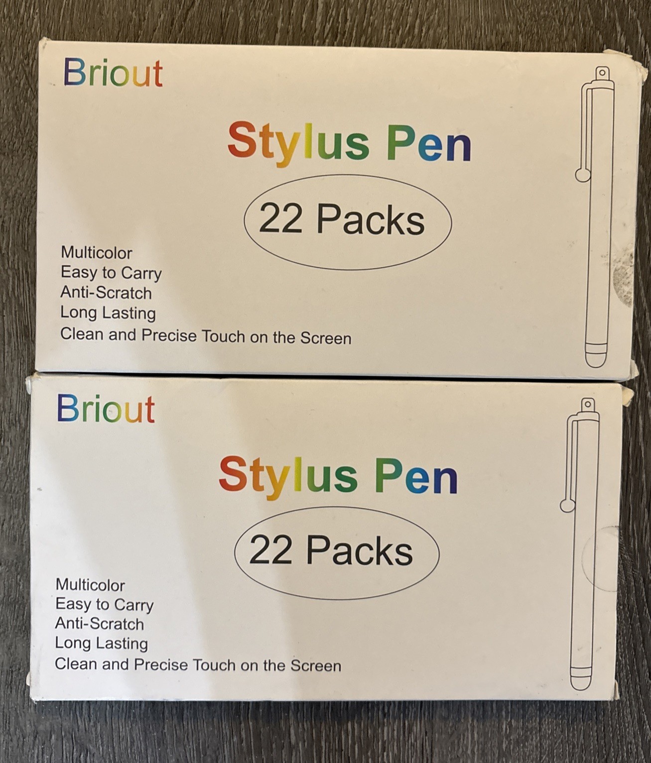 Briout Stylus Pen Set Of 22 Pack For Universal Touch Screens Devices Lot Of 2