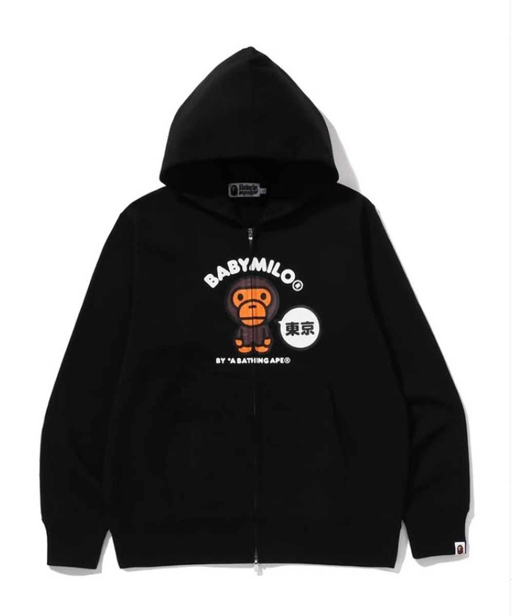 A BATHNIG APE Men's TOKYO BABY MILO ZIP HOODIE ( Japan Limited