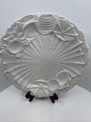 Vietri San Marco Embossed Shell 14  Inch Serving Platter - Discontinued Italy