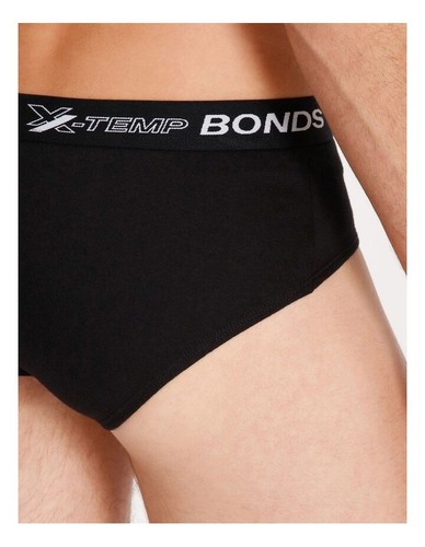 8 Pack Bonds X-Temp Briefs Mens Cotton Sports Undies Underwear Black MXEG4A Bulk - 第 8/10 張圖片
