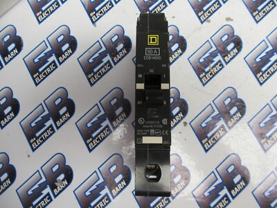 Square D EDB14050 Circuit Breaker 50 Amp 277 Volt 1 Pole 18K -NEW-S