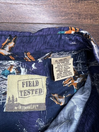 LOT OF 2 Field Tested By Outdoor Life Button Down Shirt Pheasant/Ducks Men's XL - Picture 11 of 11