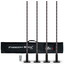 Chauvet DJ Freedom Stick X4 4 Wireless Battery RF LED DMX Light Sticks Remote