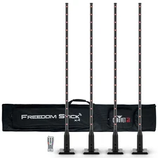 Chauvet DJ Freedom Stick X4 (4) Wireless Battery RF LED DMX Light Sticks+Remote