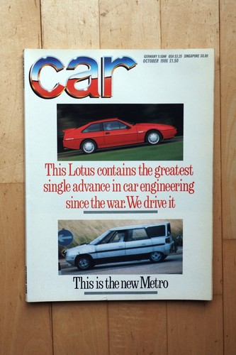 Auto Magazin Oktober 1986. Lotus Excel, 1989 Metro, Autos Motoring Oldtimer