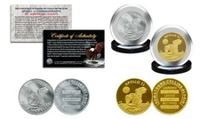 Apollo 11 50th Anniv. Man in Space Robbins commemorative Medals 2-Piece Coin Set