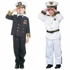 Dress Up America Navy Admiral Costume - Ship Captain Uniform For Boys