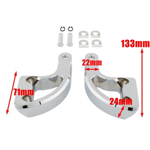 Rear Passenger Foot Pegs Kit For Harley V-Rod VRSCA VROD 2002-2006 03 04 Chrome - Foto 2 di 11