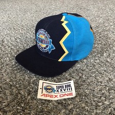Vintage Snapback Hat Super Bowl XXVIII Georgia Dome Two Tone Color