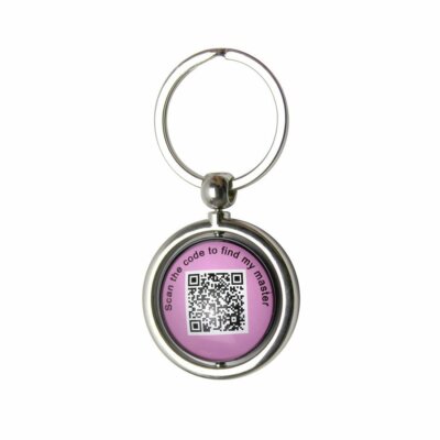 Pet ID Smart Tag Puppy Wireless Locator Keychain QR Code Rotatable without App