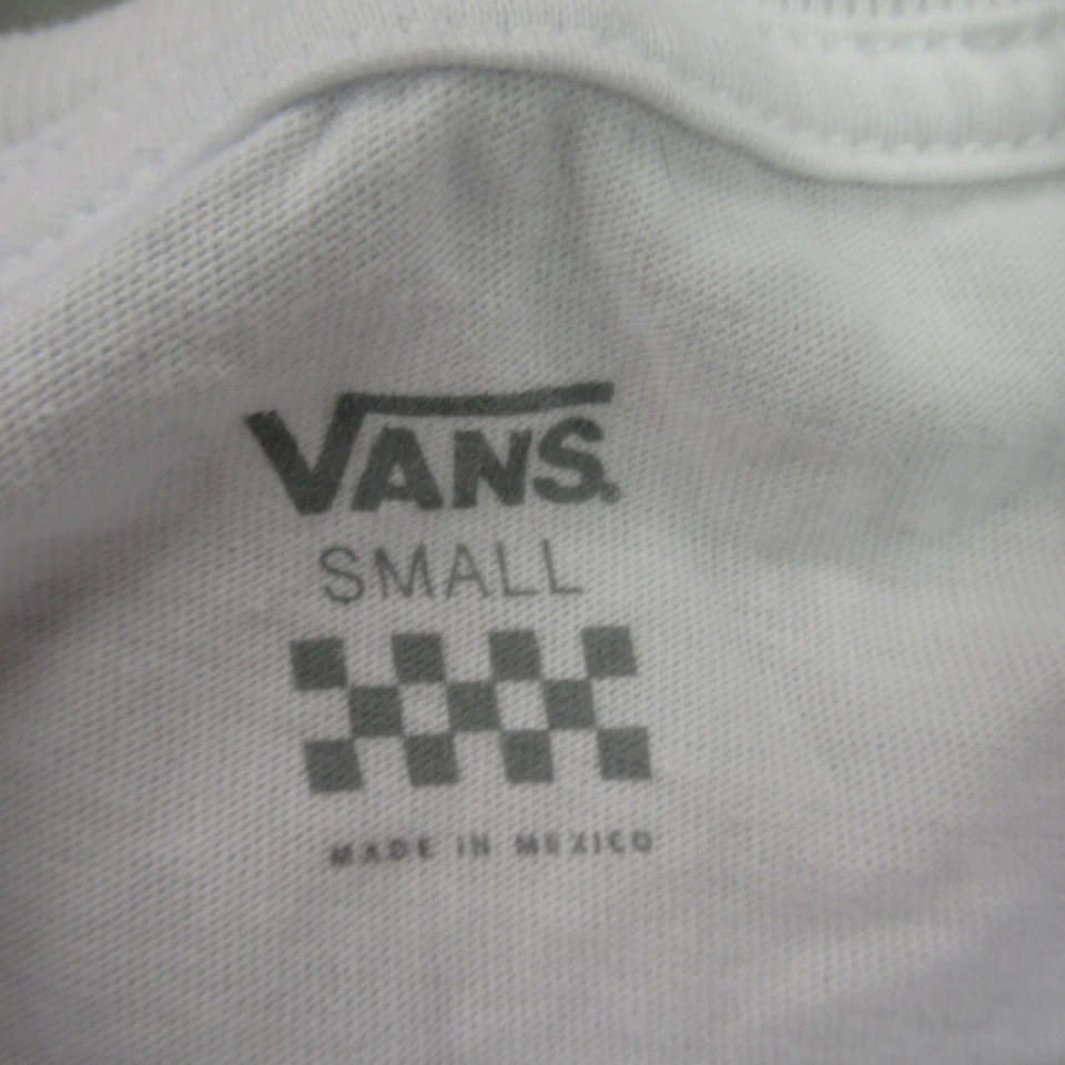 Camisa Vans Niños Pequeña Manga Corta Informal Cuello Redondo Ligera Exterior Blanca Foto 4 de 4