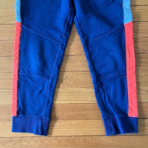 Hanna Andersson Navy Blue Orange Reinforced Knee Sweatpants Joggers 140 10 - Picture 6 of 8