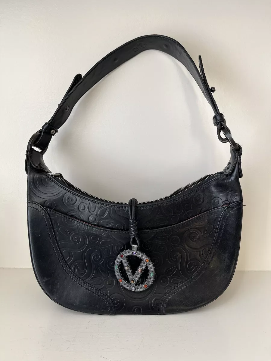 Vintage Valentino Shoulder Bag, Rare, Valentino Purse, Black Leather,  Pre-owned