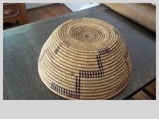 African Basket coiled 6.75" x 2.5" vintage