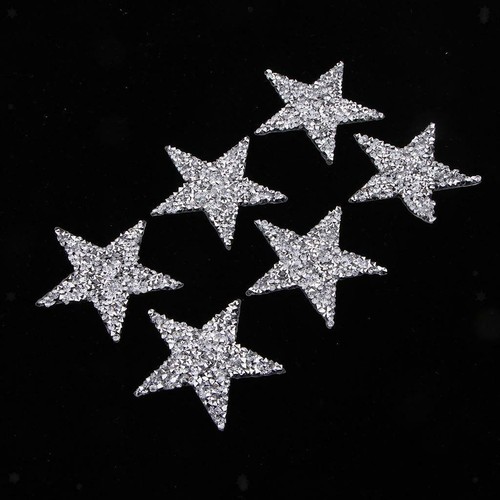 36 Pack Star Shape Iron on Rhinestone Patches for Costume Bag Pants Sweater - Picture 8 of 12