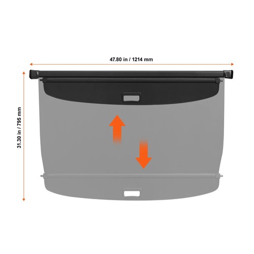 Retractable Cargo Cover Upgraded Waterproof Trunk Cover Security Shield Shade - 第 13/16 張圖片