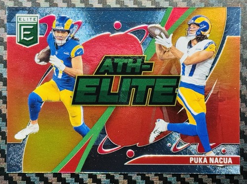 2024 Donruss Elite Football Puka Nacua ATH-ELITE Green Parallel (SP)