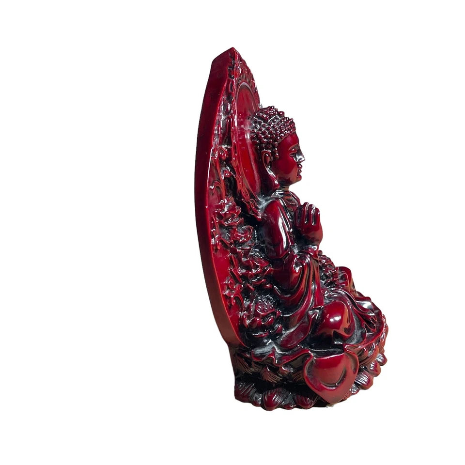 Figura de piedra de resina de Buda meditador Shakyamuni estatua tradicional de Sri Lanka Foto 2 de 4