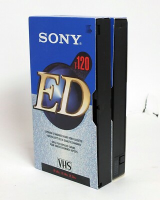 Sony T-120 ED 120min VHS Tape NEW Superior Standard Grade Video