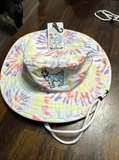 GOAT USA - Tie Dye bucket-boonie hat~CHUCK THE GOAT LOGO FUN FOR GOLF ~LACROSSE