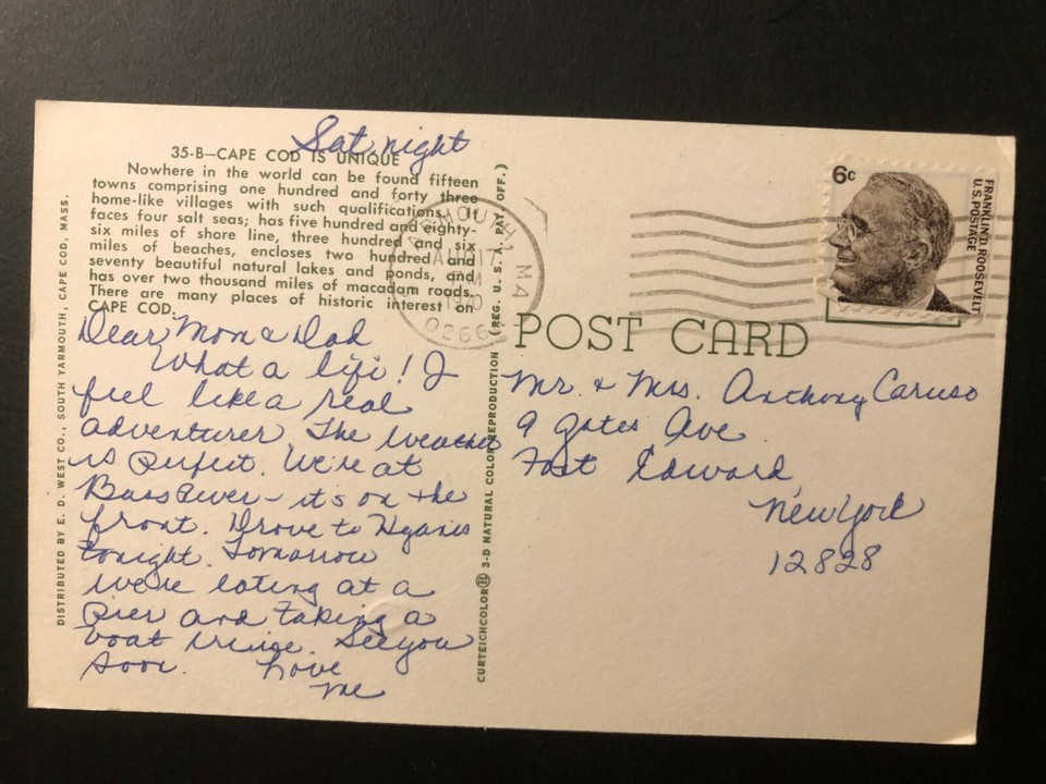 Old Vintage 1970 "CAPE CODMASS."Patriotic Postcard Made in USA eBay