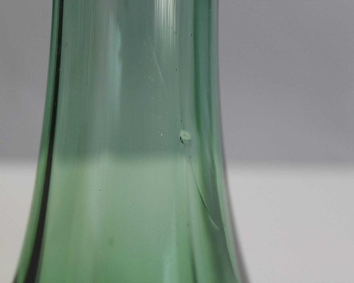 Vintage Swung Glass Vase Sea Green Five Finger Vase Mid Century - Picture 7 of 9