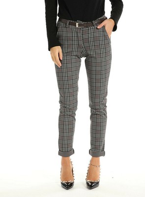 Pantaloni Donna fantasia scacchi check simile Burberry vari colori | eBay